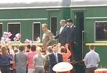 Сегодня около 20.00 через станцию Свободный проследовал бронепоезд главы Северной Кореи Ким Чен Ира