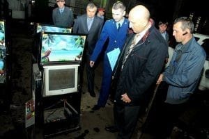 В Свободном состоялась «казнь» игровых автоматов