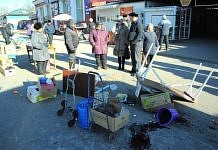 Предприниматель устроил погром на свободненском уличном рынке