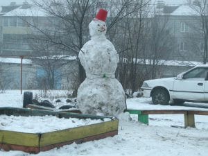 Снеговики во дворах. Новости