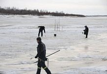 Свободненские рыбаки выходят на ледовые забереги Зеи