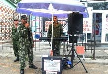 Приезжие музыканты в военной форме собирали деньги на уличных концертах в Свободном
