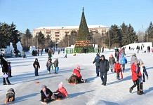 Снежный городок в Свободном стал главным местом отдыха детей на зимних каникулах