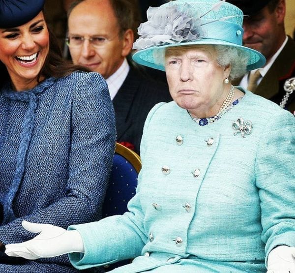 Фотографии Трампа в образе британской королевы покорили соцсети