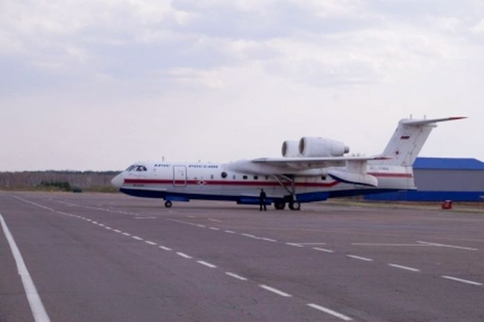 Самолёт-амфибия Бе-200 прибыл в Приамурье для тушения пожаров