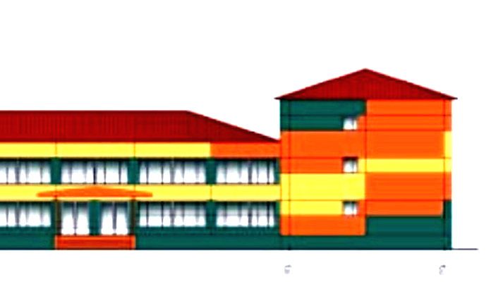 Здание школы в залинейном микрорайоне Свободного станет после ремонта трёхцветным