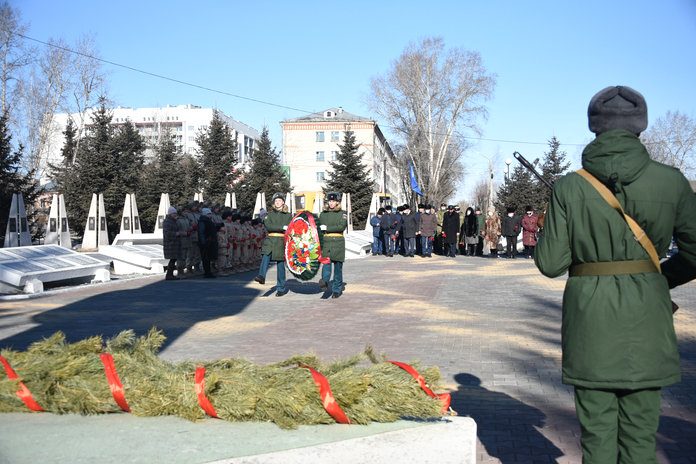 Торжественный митинг в честь Дня защитника Отечества прошёл на Мемориале Славы в Свободном