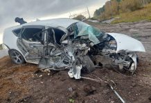 Два человека погибли при столкновении автомобиля с дорожным катком в Приамурье