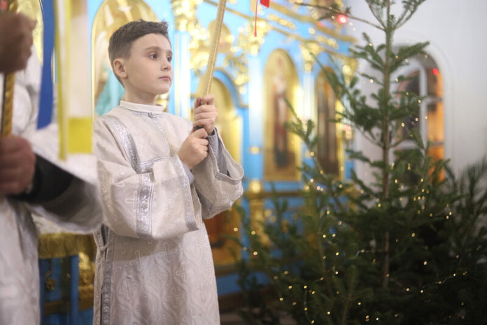 Рождественские песнопения в Благовещенском кафедральном соборе прозвучали и в исполнении детей