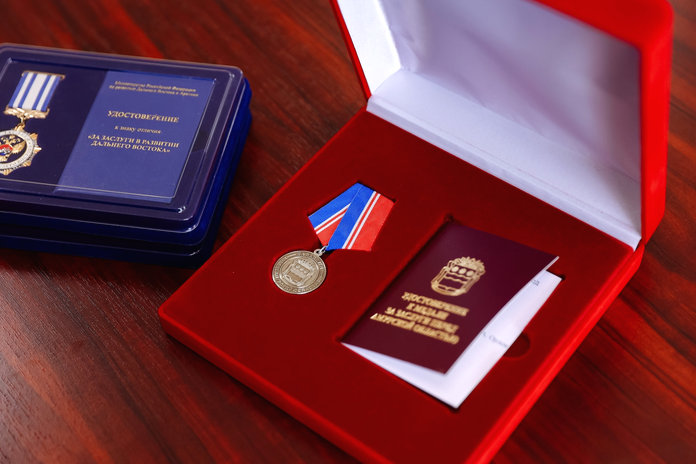 Губернатор Василий Орлов вручил государственную награду главному финансисту Свободного Татьяне Димовой