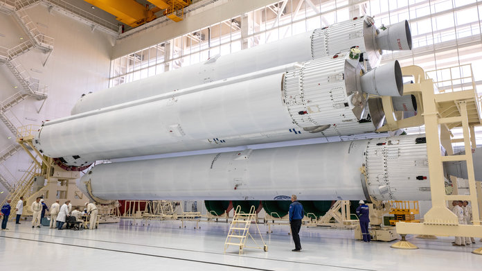 На космодроме Восточный собрали ракету «Ангара-НЖ»