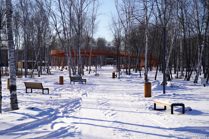 Реконструированный по президентскому нацпроекту городской парк в Свободном готовится к открытию