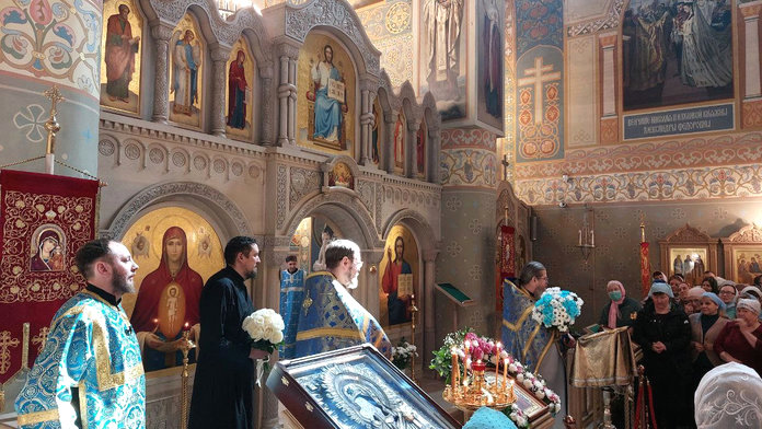 Праздничная служба прошла на Благовещение Пресвятой Богородицы в Свято-Алексеевском храме Свободного
